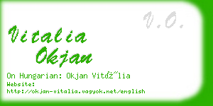 vitalia okjan business card